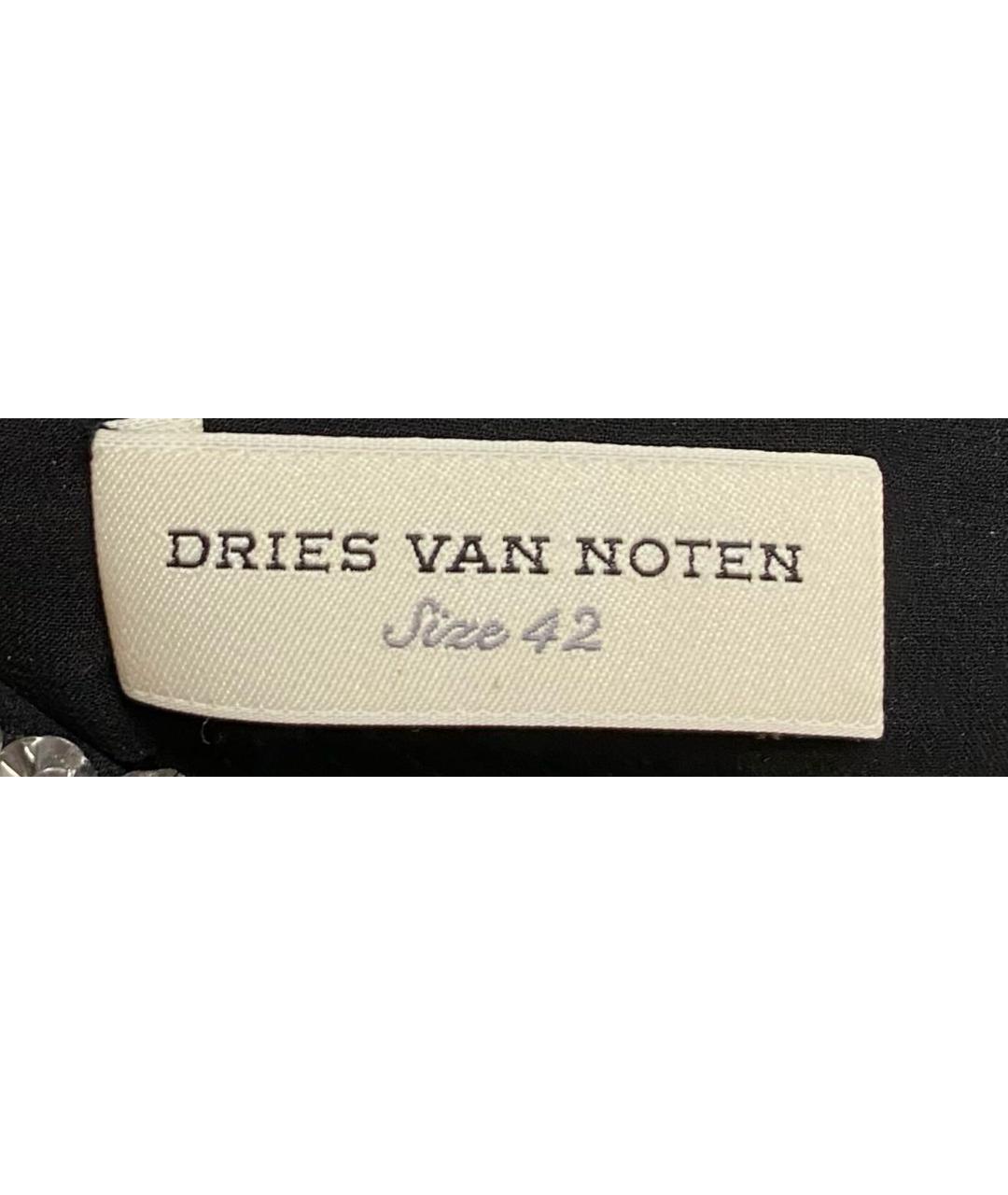 DRIES VAN NOTEN Серебряная шелковая майка, фото 4