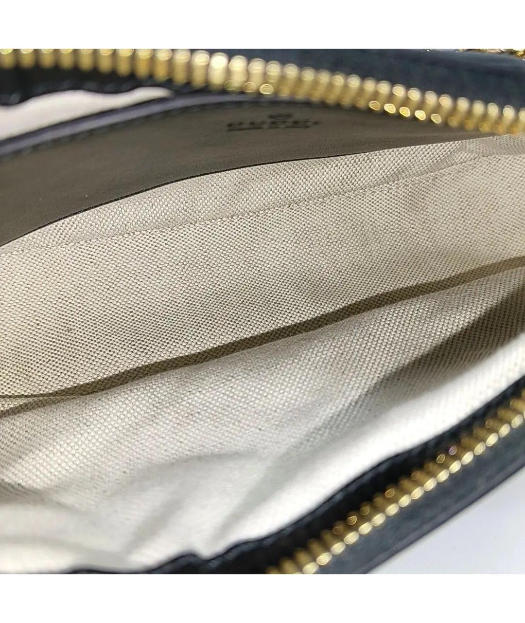 GUCCI Черная кожаная сумка с короткими ручками, фото 4