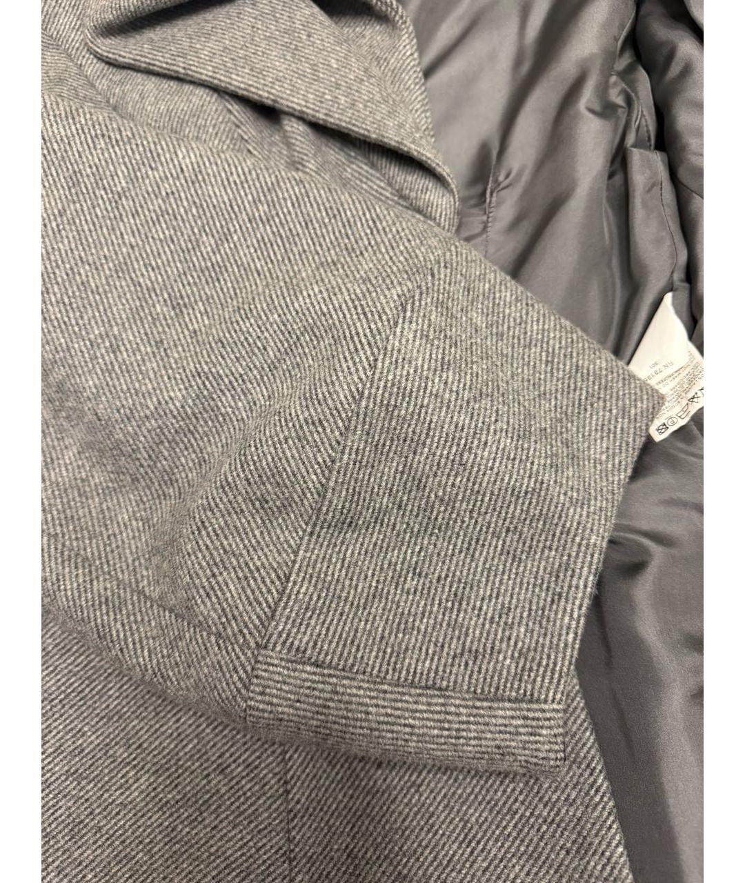 SPORTMAX Серое шерстяное пальто, фото 5