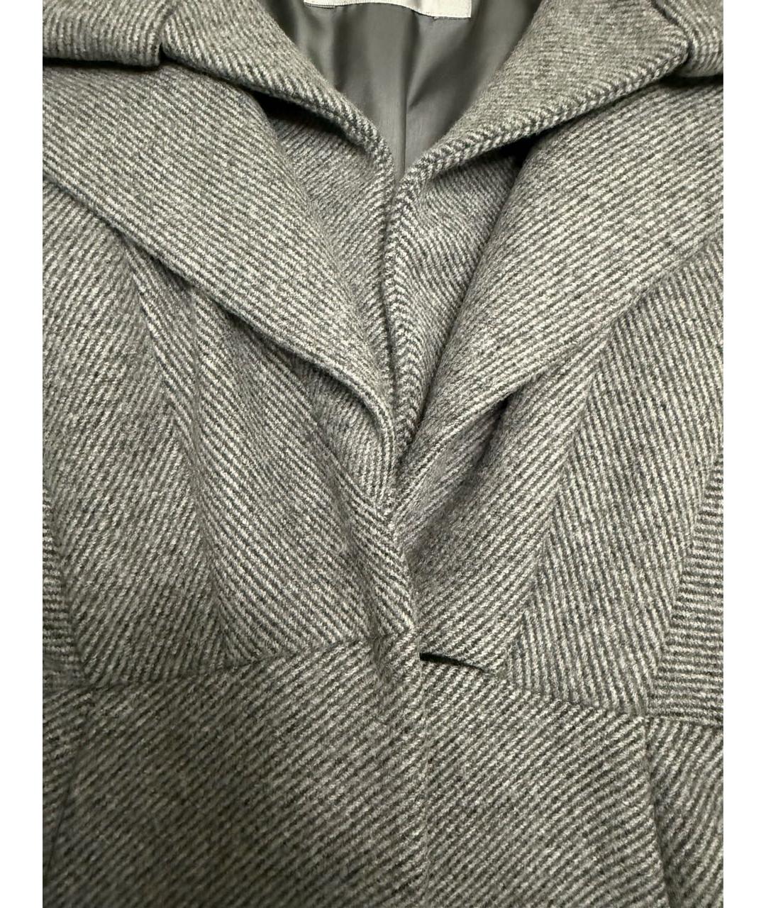 SPORTMAX Серое шерстяное пальто, фото 8