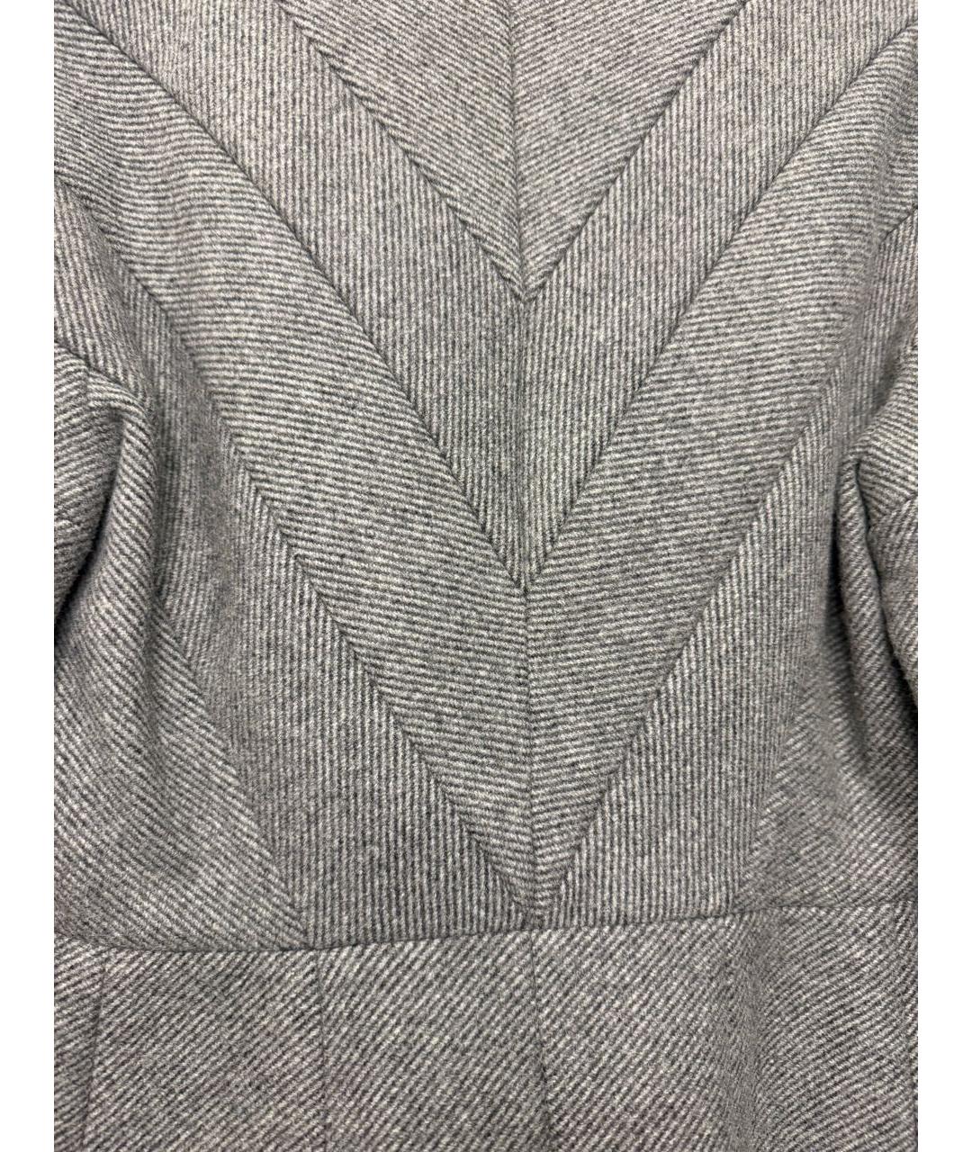 SPORTMAX Серое шерстяное пальто, фото 6