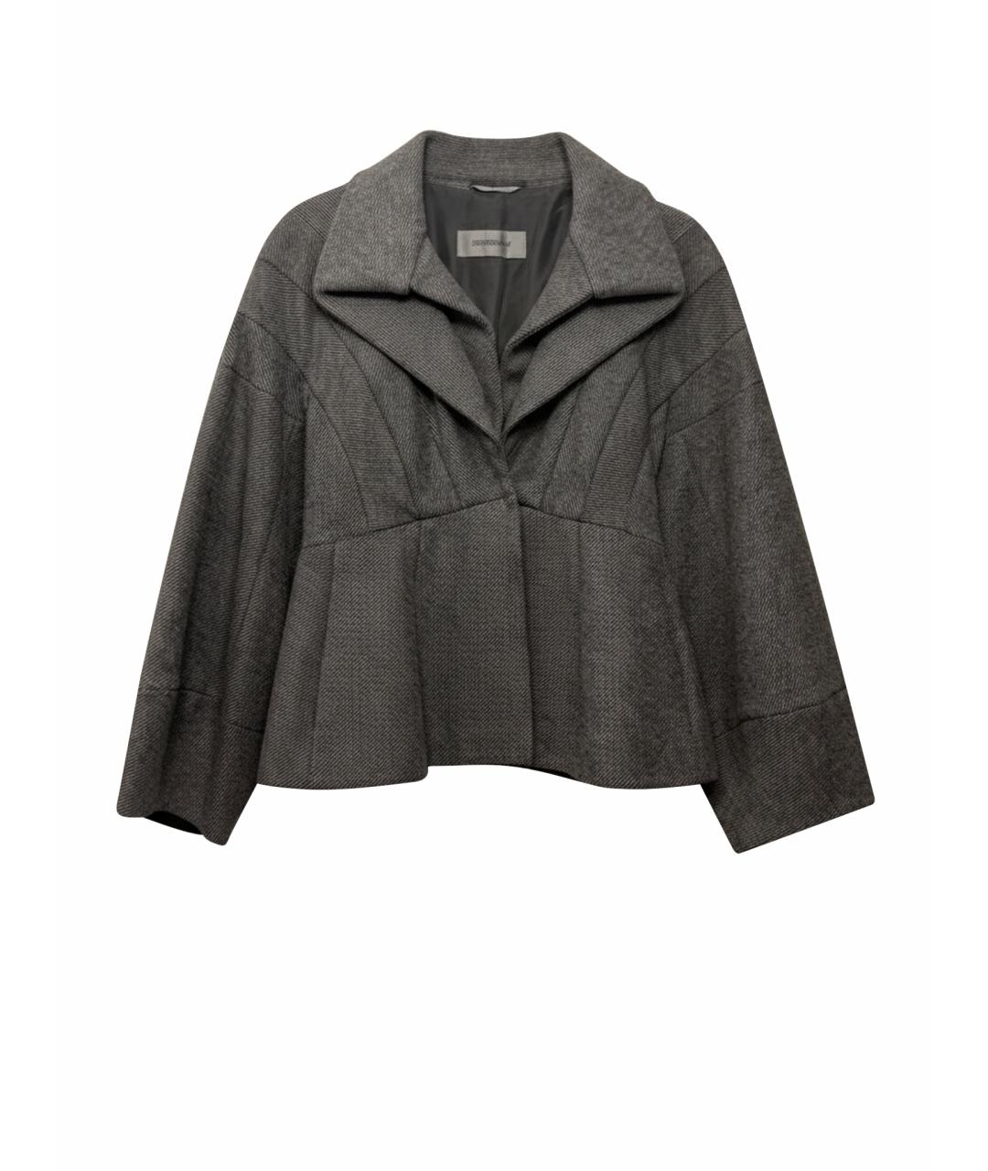 SPORTMAX Серое шерстяное пальто, фото 1