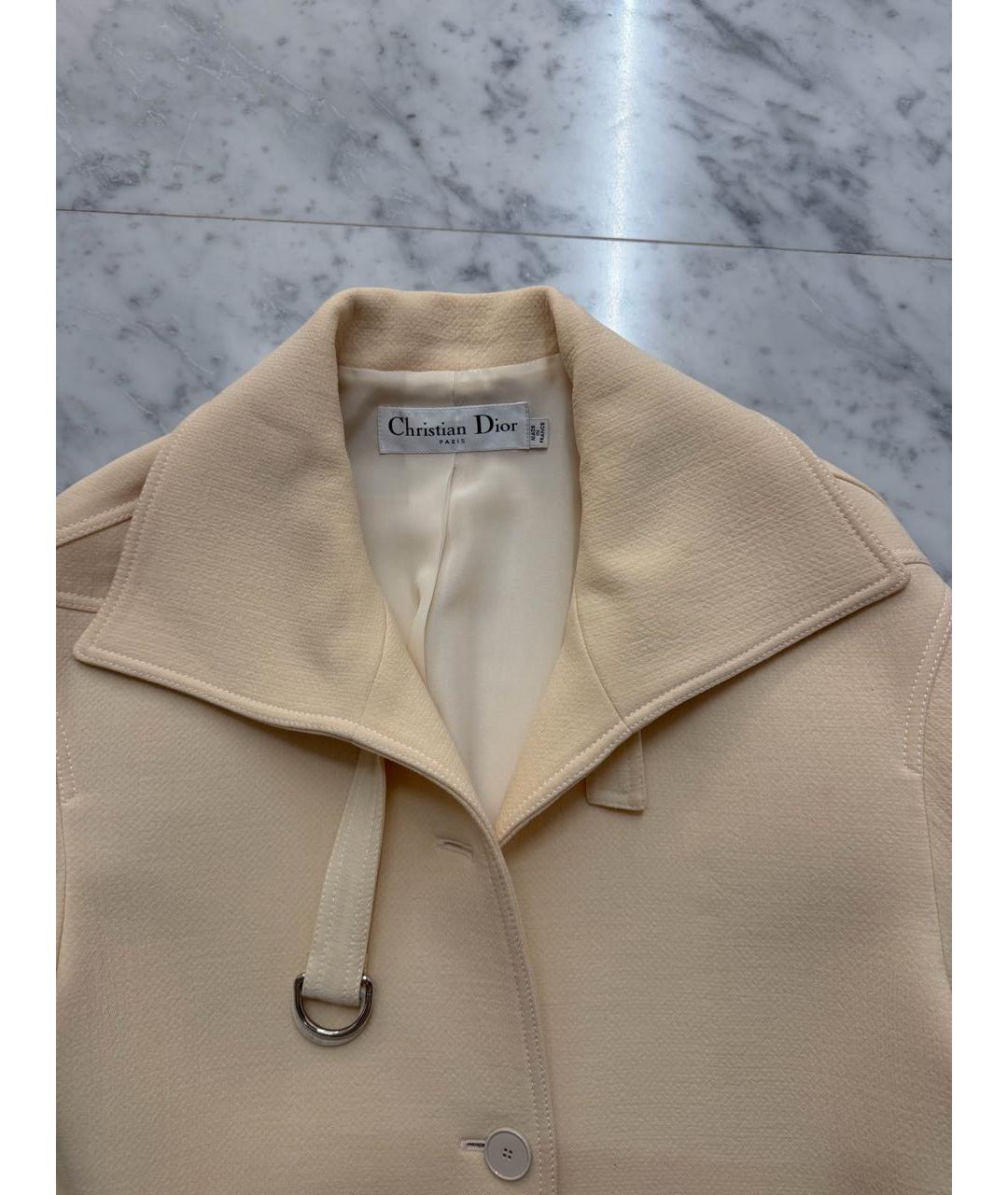 CHRISTIAN DIOR Бежевое шерстяное пальто, фото 2