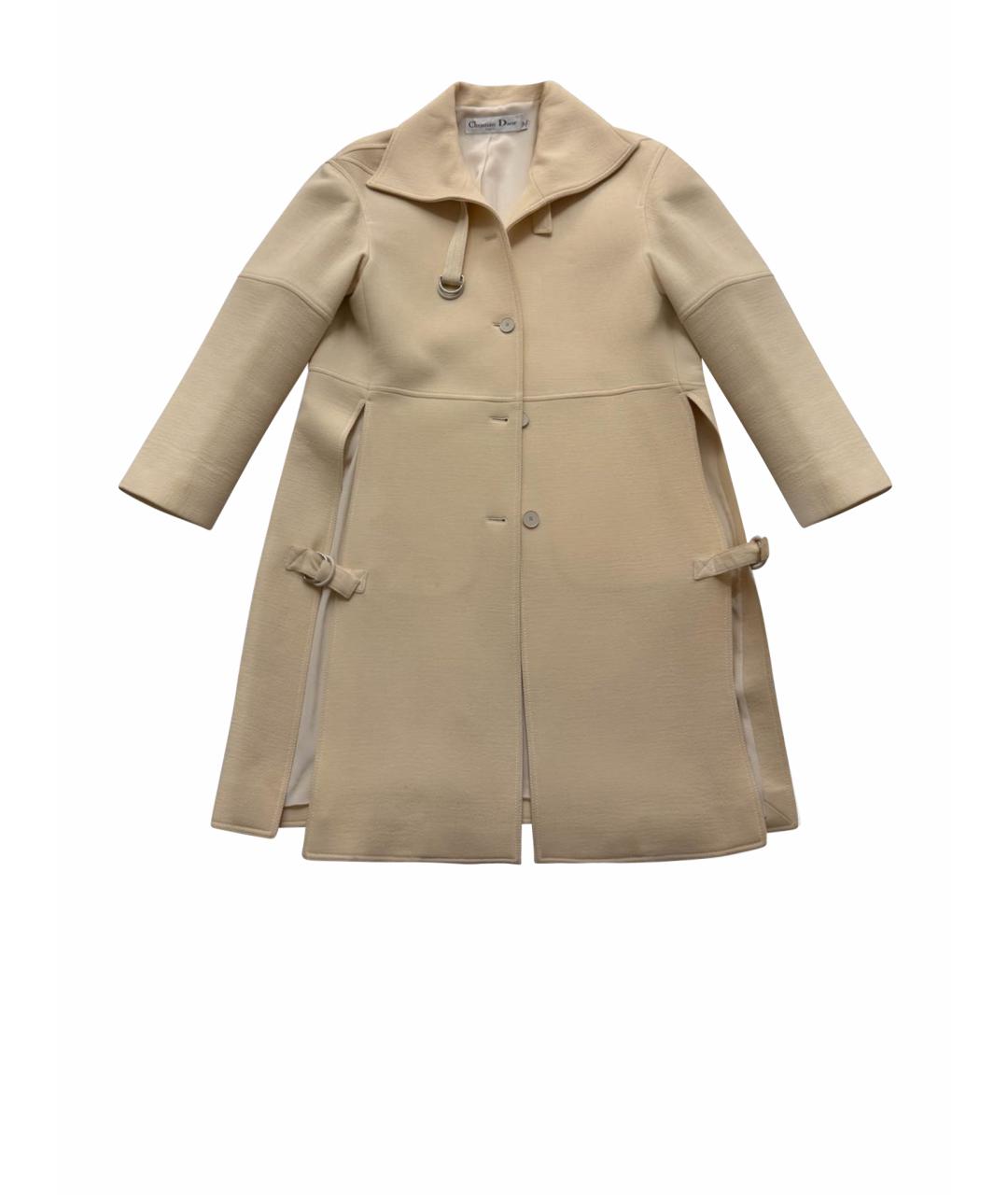 CHRISTIAN DIOR Бежевое шерстяное пальто, фото 1