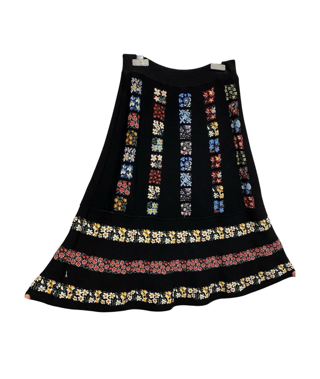 VALENTINO Черная полиэстеровая юбка миди, фото 2