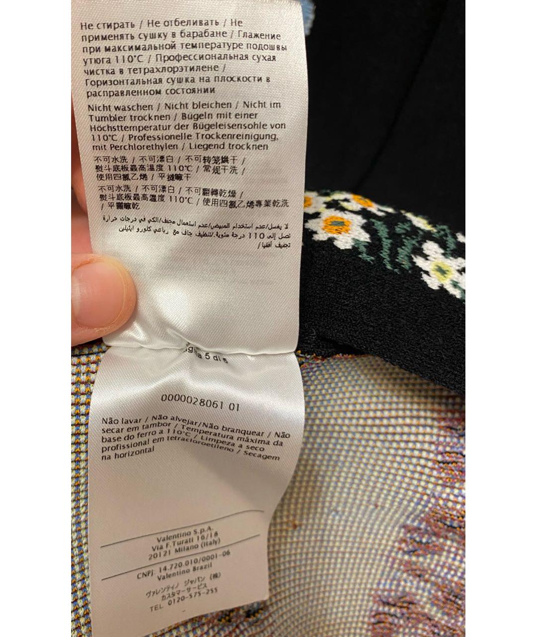 VALENTINO Черная полиэстеровая юбка миди, фото 8