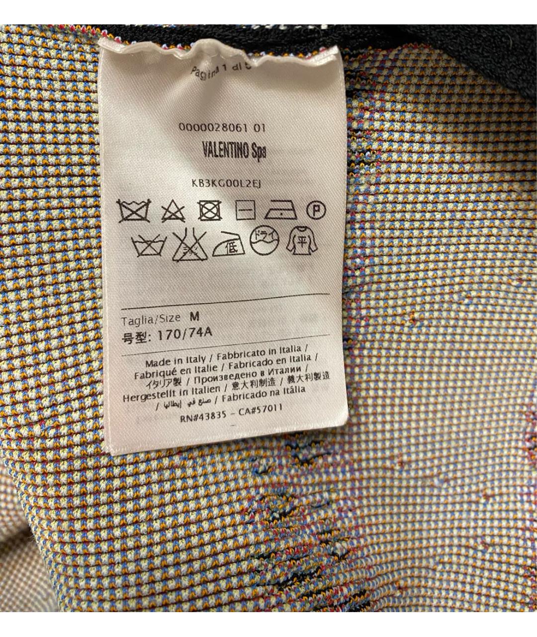 VALENTINO Черная полиэстеровая юбка миди, фото 5