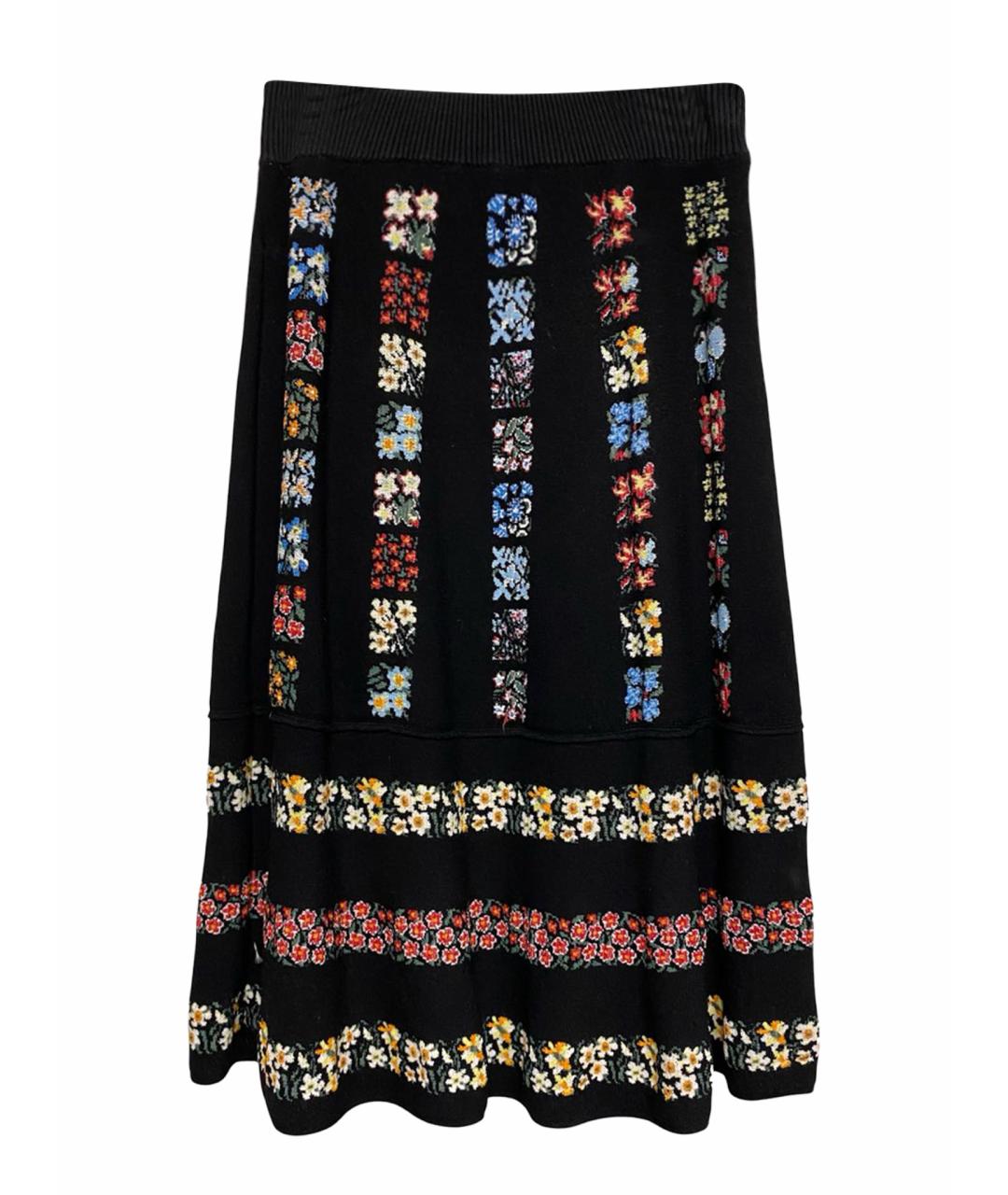 VALENTINO Черная полиэстеровая юбка миди, фото 1