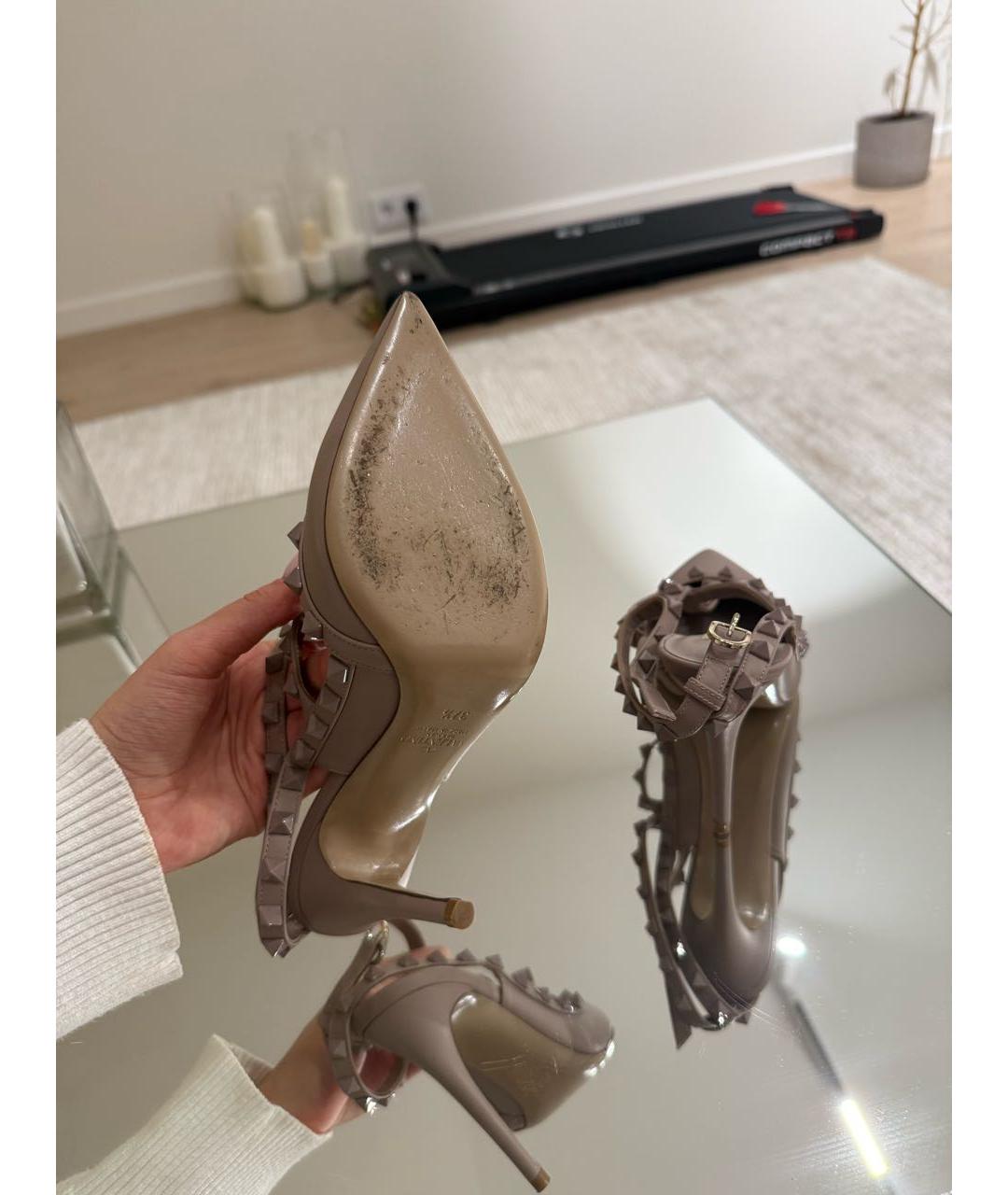 VALENTINO Розовые кожаные туфли, фото 6