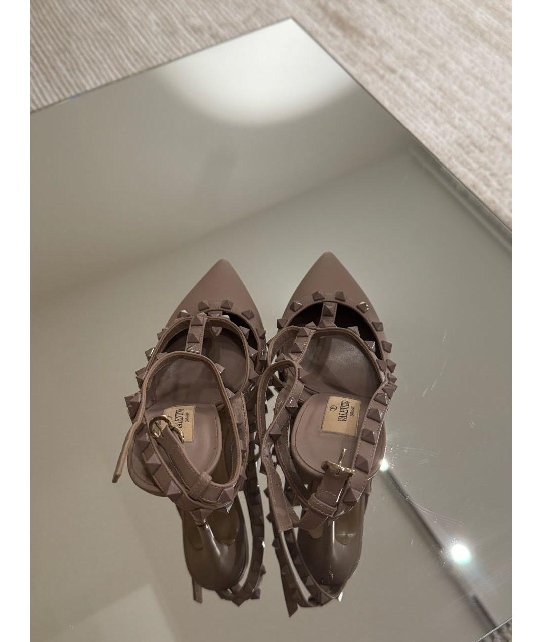 VALENTINO Розовые кожаные туфли, фото 3