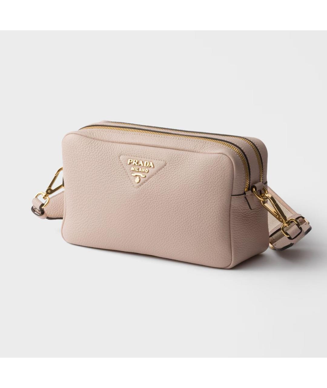 PRADA Розовая кожаная сумка через плечо, фото 2
