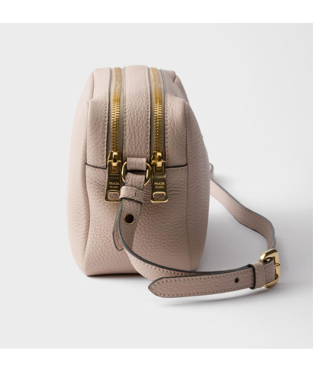 PRADA Розовая кожаная сумка через плечо, фото 5