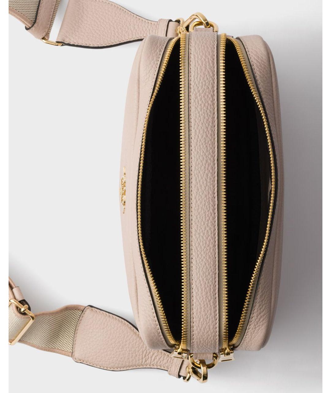 PRADA Розовая кожаная сумка через плечо, фото 4