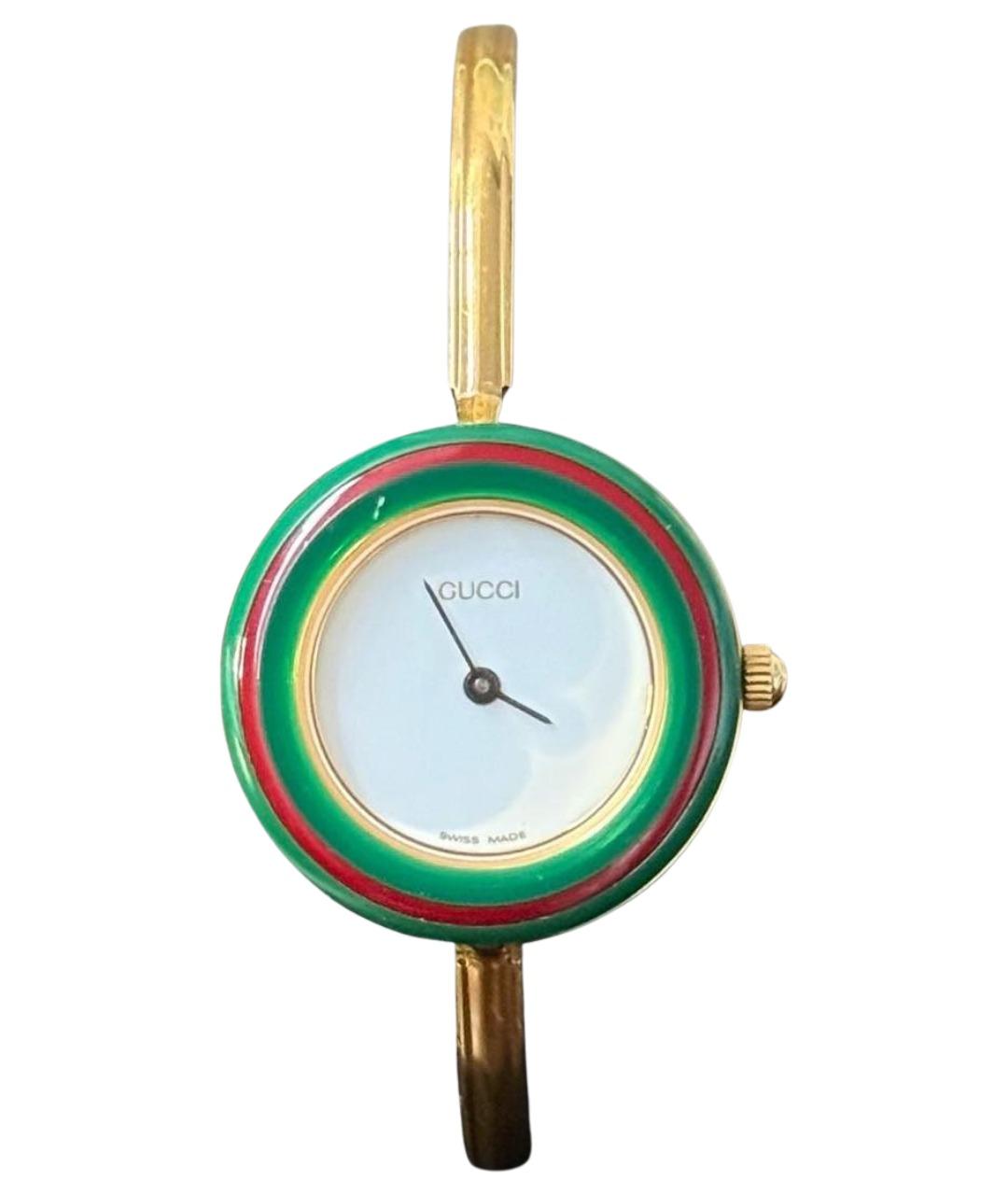 GUCCI Золотые пластиковые часы, фото 1