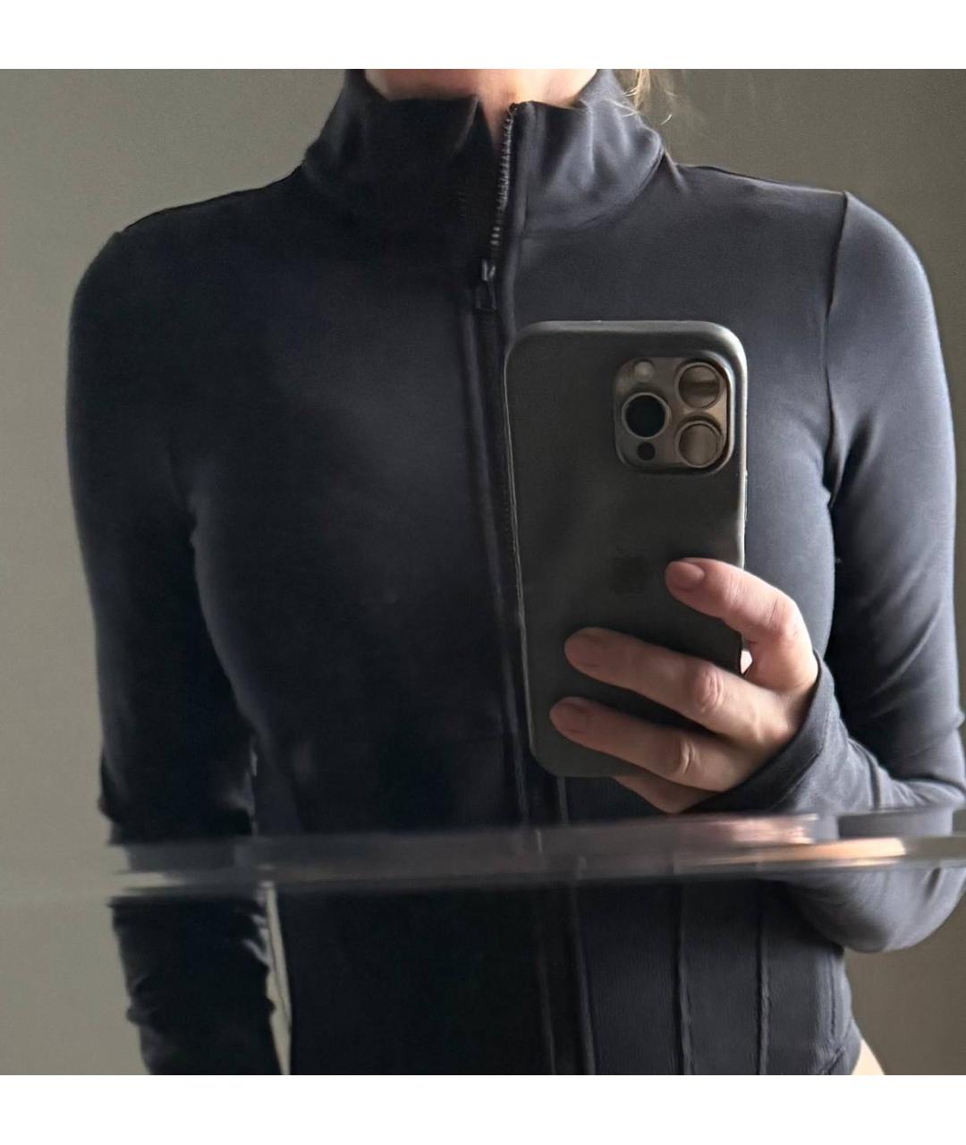 ALO YOGA Черная полиэстеровая спортивная куртка, фото 5