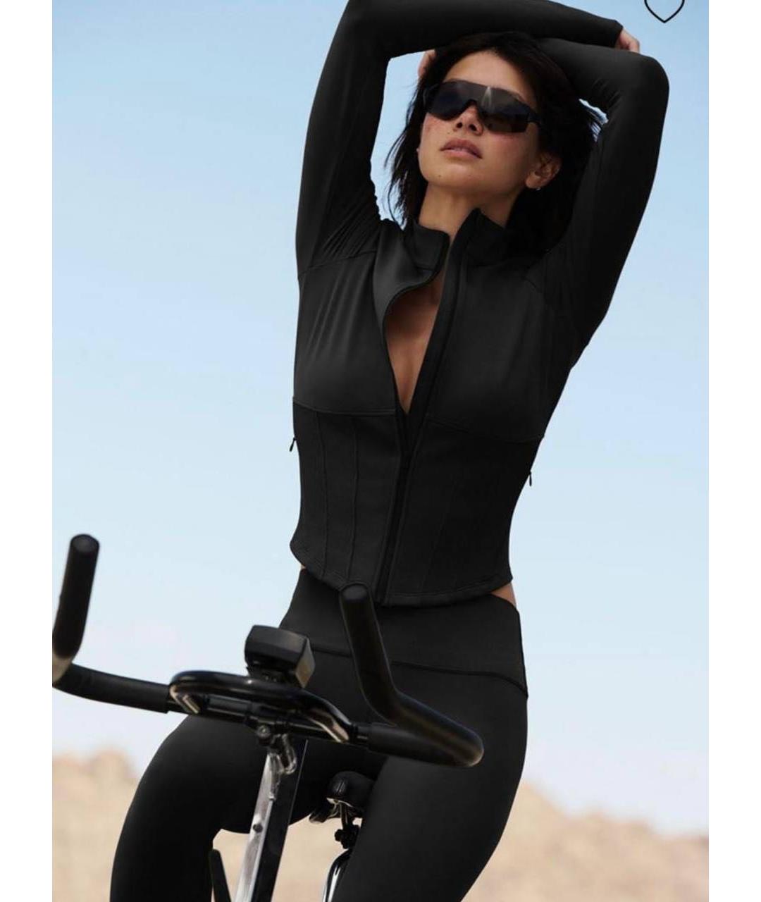 ALO YOGA Черная полиэстеровая спортивная куртка, фото 8