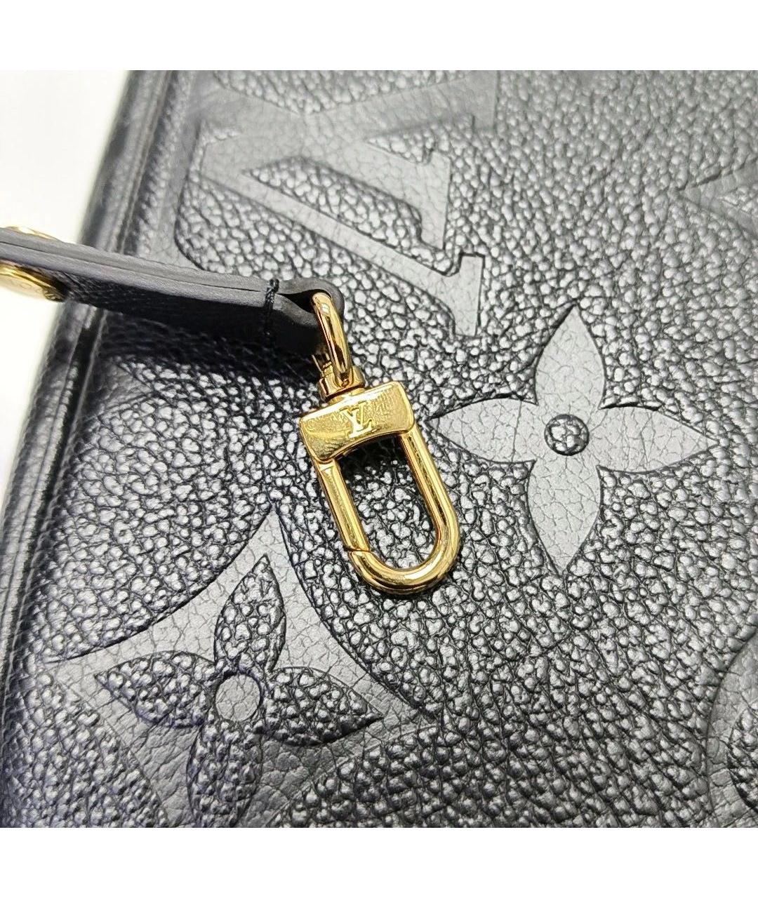 LOUIS VUITTON Черная кожаная сумка через плечо, фото 6