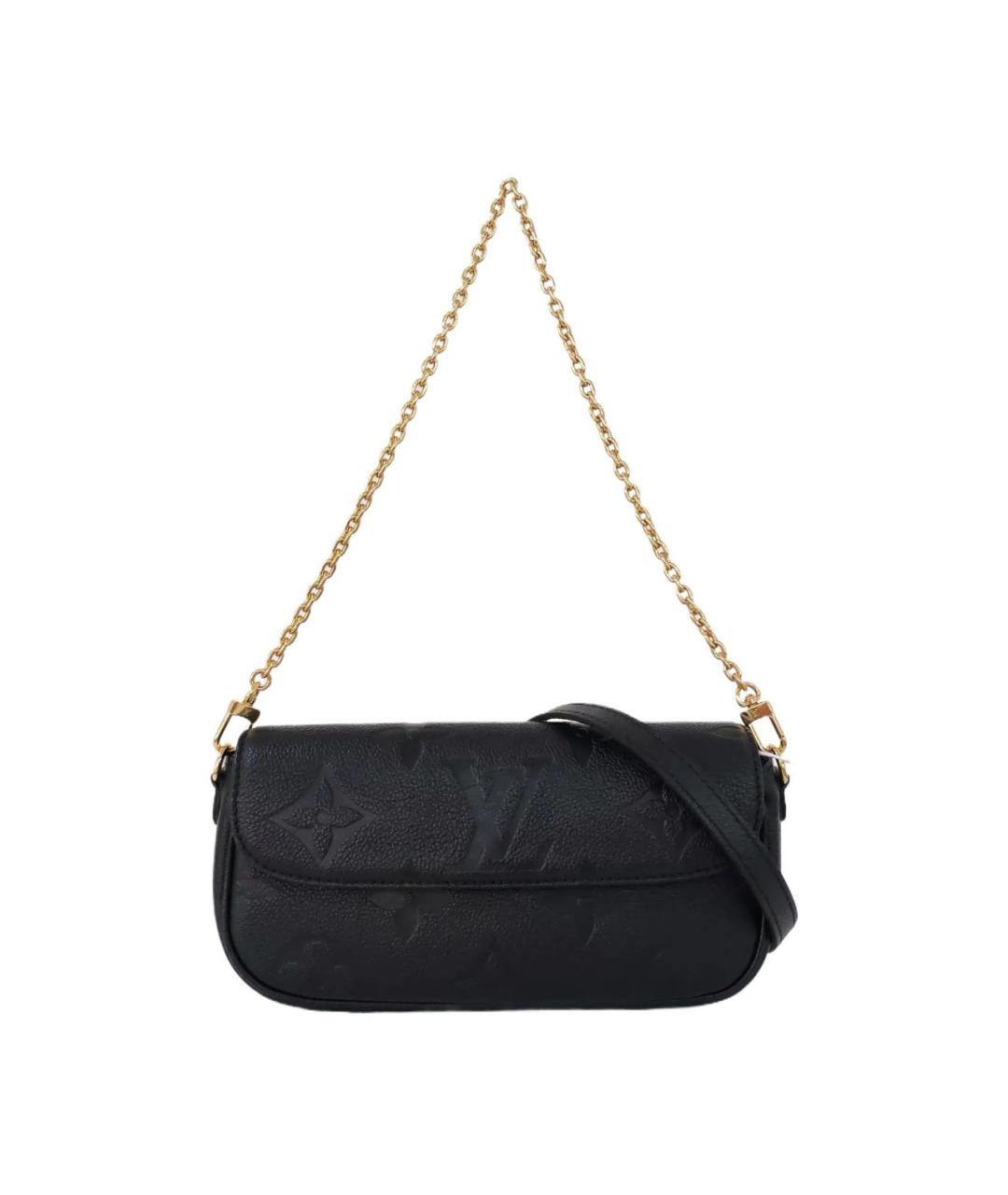 LOUIS VUITTON Черная кожаная сумка через плечо, фото 7