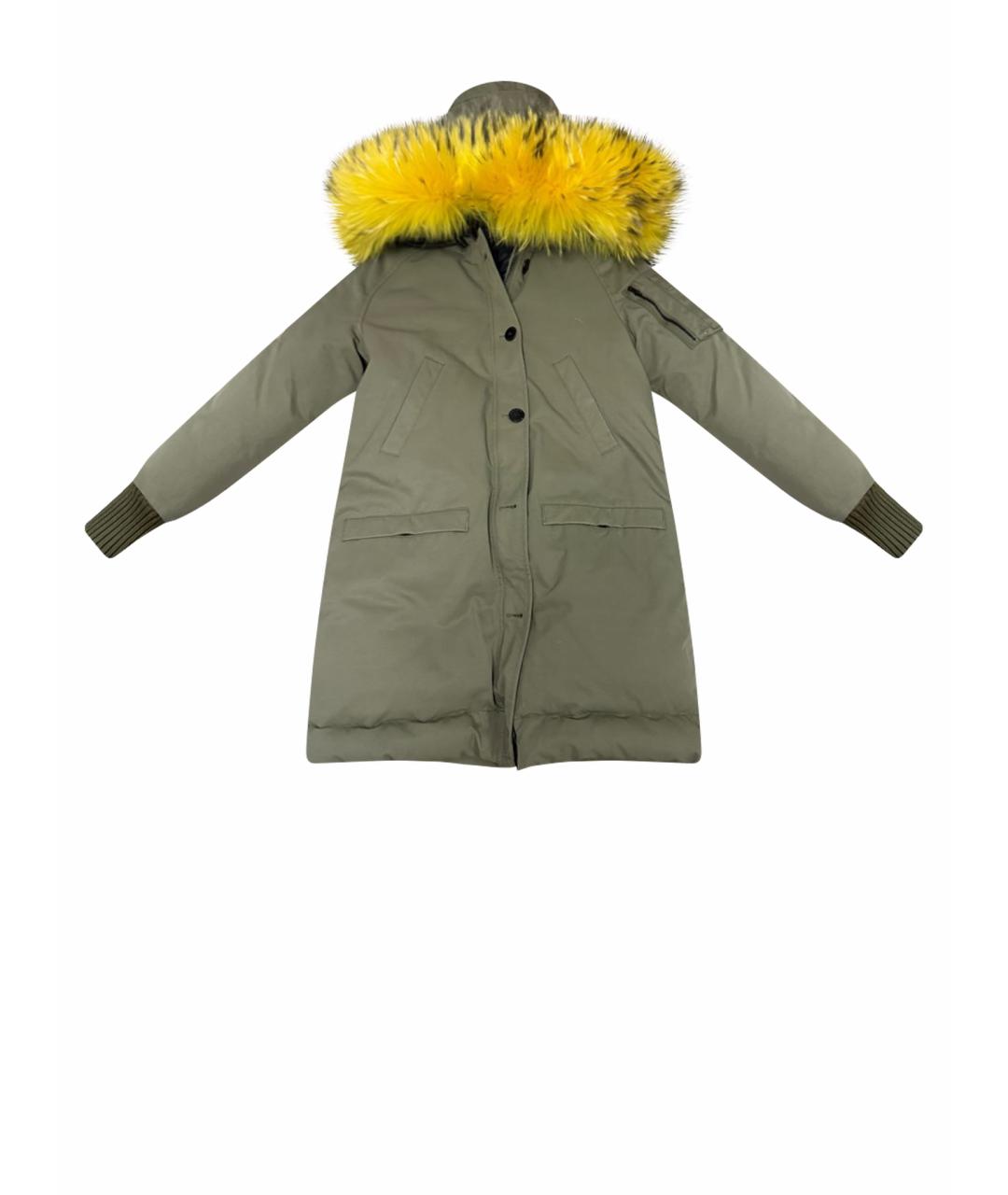 KENZO Хаки хлопковый пуховик, фото 1