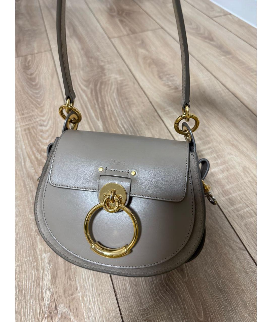 CHLOE Бежевая кожаная сумка через плечо, фото 5