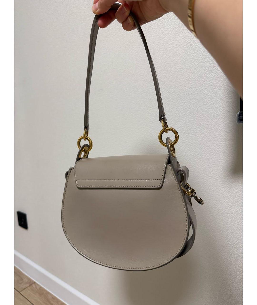 CHLOE Бежевая кожаная сумка через плечо, фото 3
