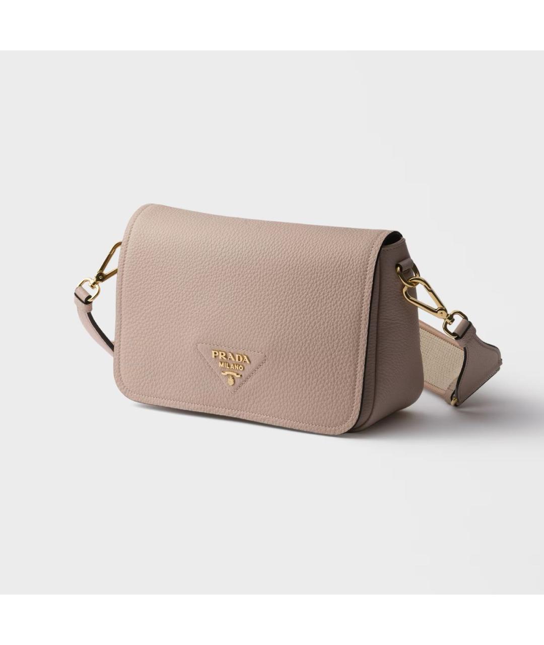 PRADA Розовая кожаная сумка через плечо, фото 2