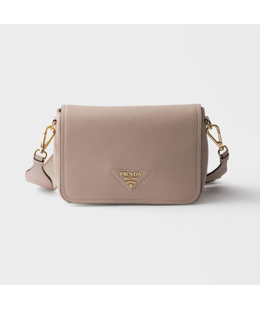 PRADA Розовая кожаная сумка через плечо, фото 5