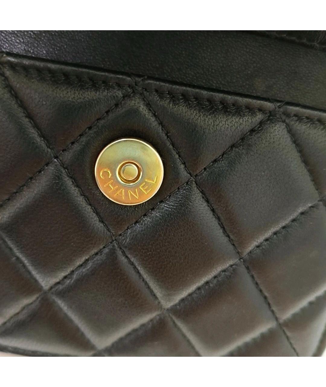 CHANEL Черная кожаная сумка через плечо, фото 6