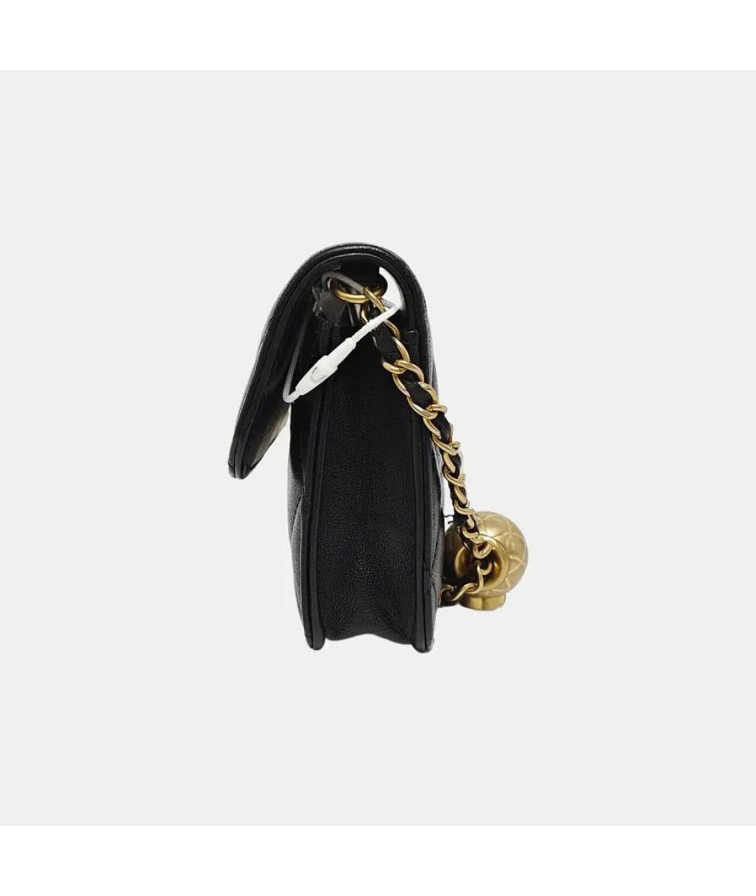 CHANEL Черная кожаная сумка через плечо, фото 2