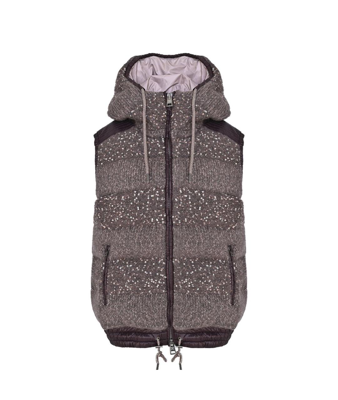 PANICALE Коричневый шерстяной жилет, фото 1