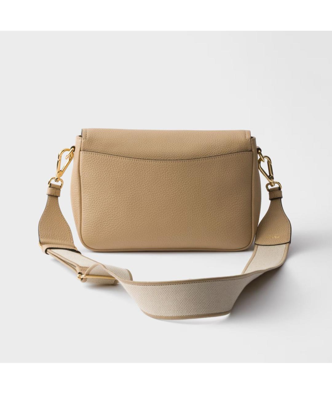 PRADA Бежевая кожаная сумка через плечо, фото 3