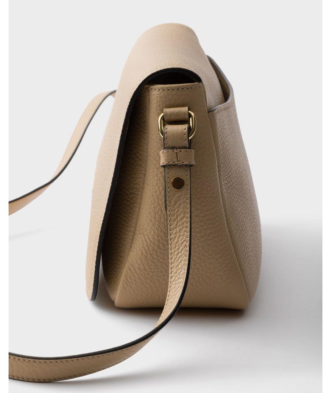 PRADA Бежевая кожаная сумка через плечо, фото 4