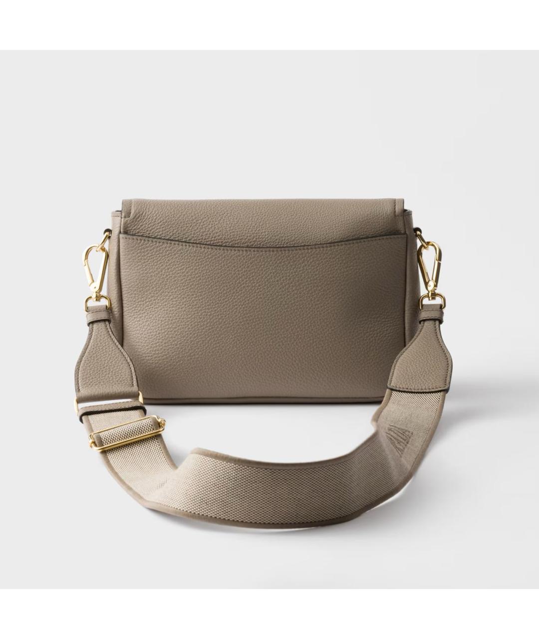 PRADA Серая кожаная сумка через плечо, фото 3