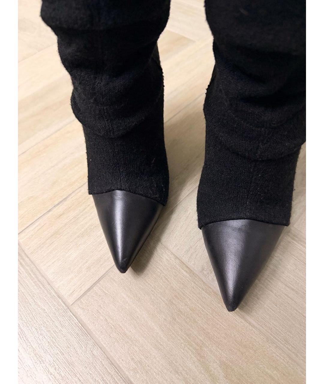 GIUSEPPE ZANOTTI DESIGN Черные кожаные ботфорты, фото 2