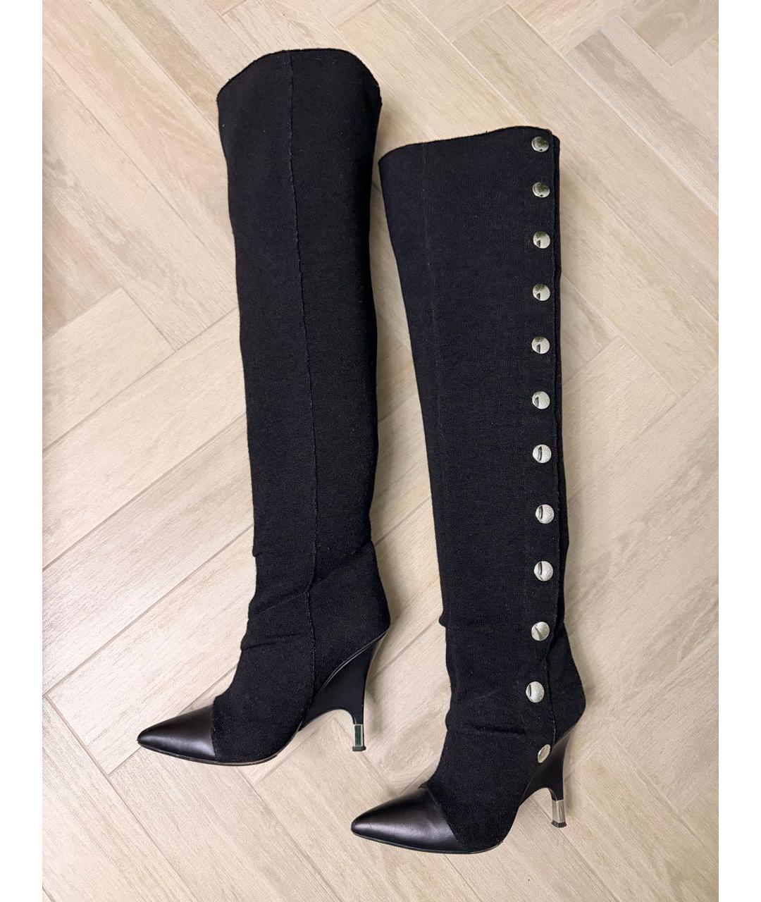 GIUSEPPE ZANOTTI DESIGN Черные кожаные ботфорты, фото 7