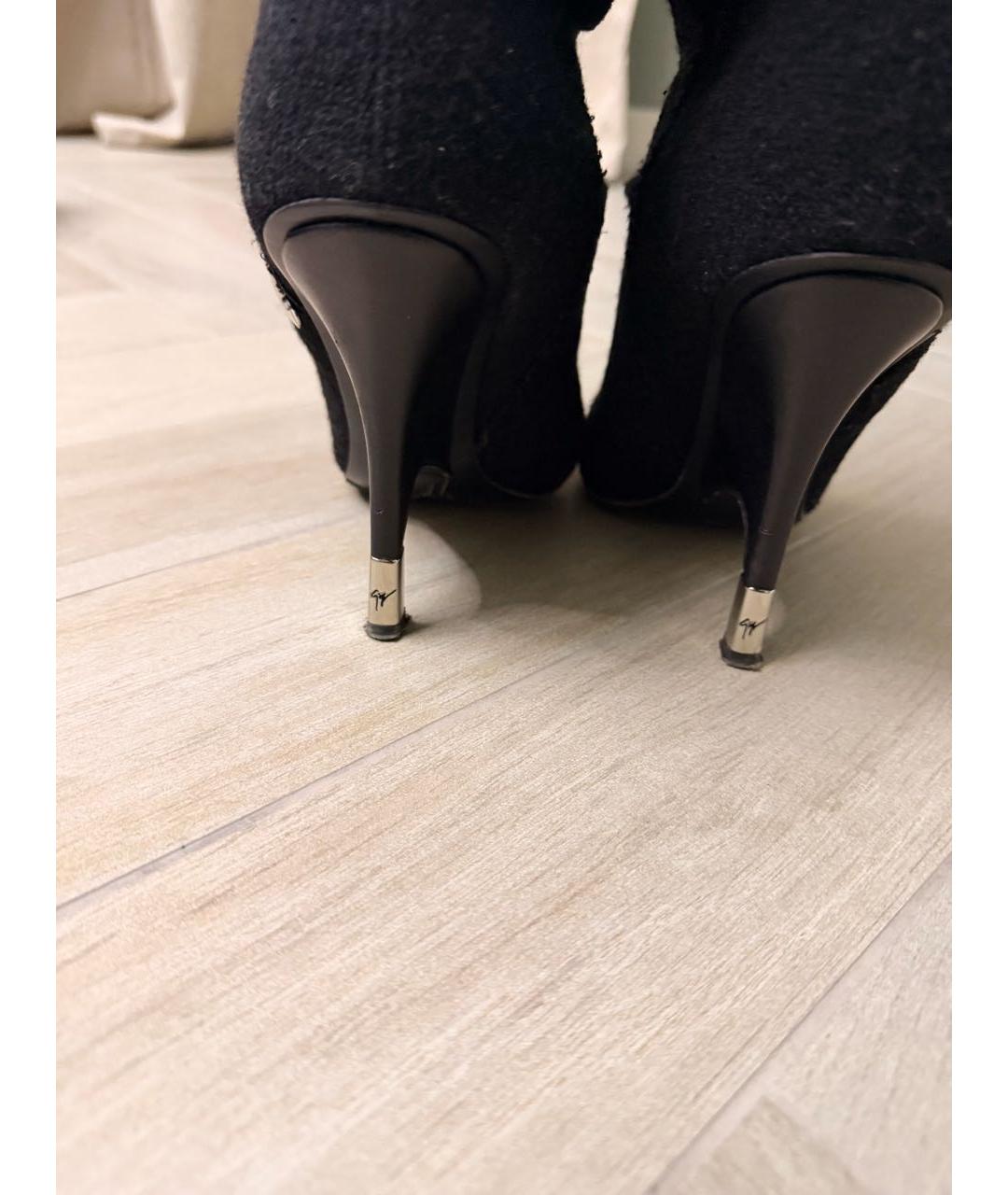 GIUSEPPE ZANOTTI DESIGN Черные кожаные ботфорты, фото 3