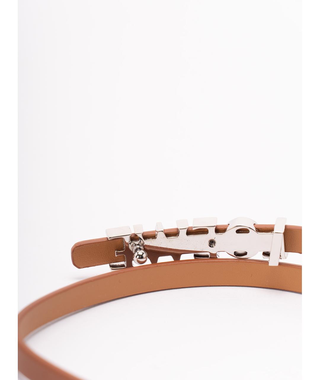 LOEWE Коричневый кожаный браслет, фото 4