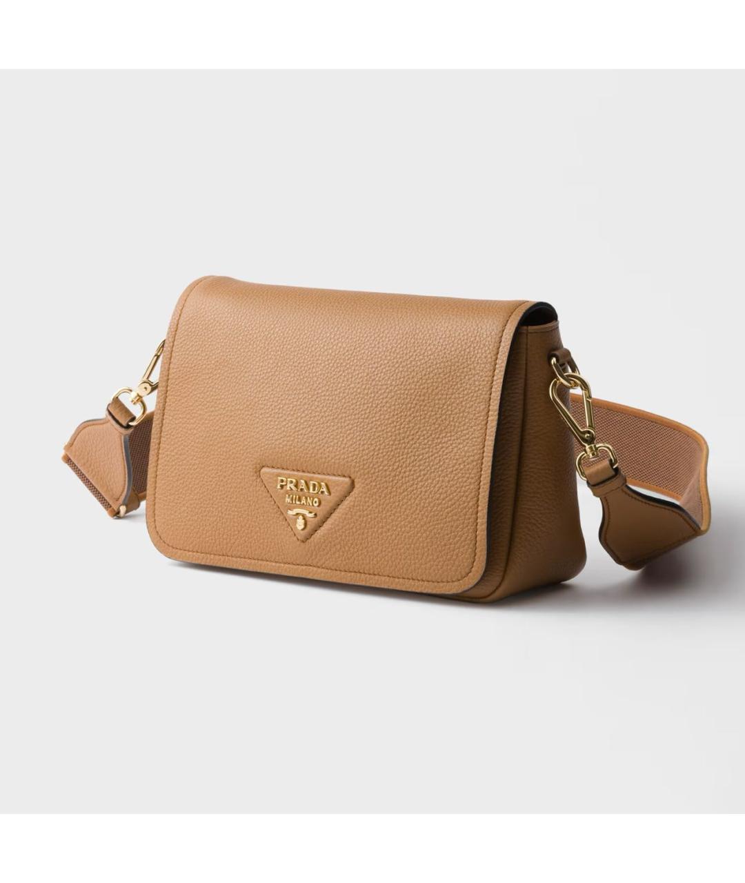 PRADA Коричневая кожаная сумка через плечо, фото 2