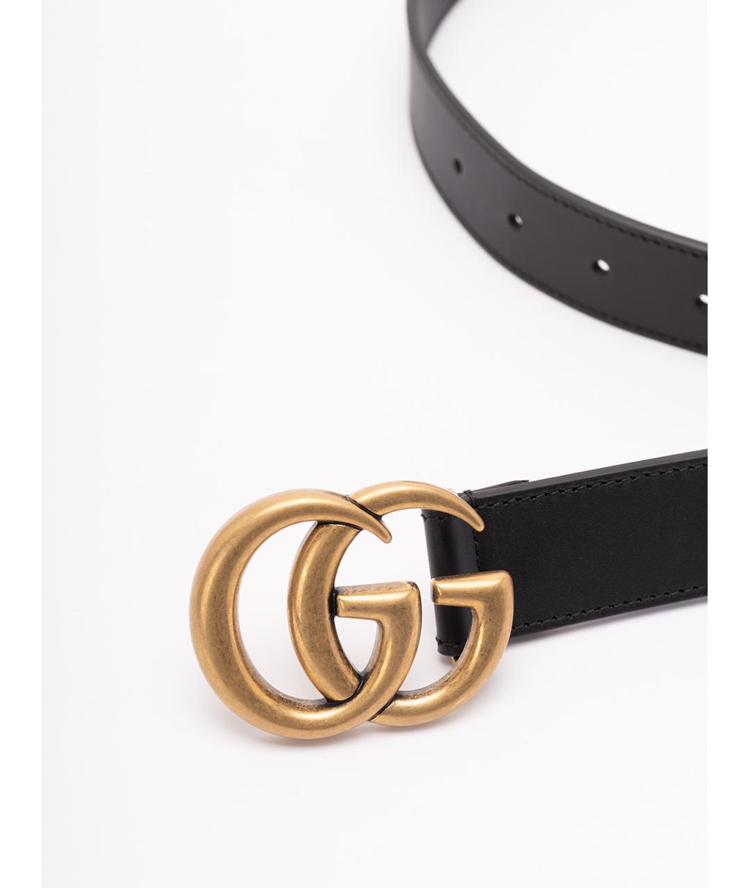 GUCCI Черный кожаный ремень, фото 2