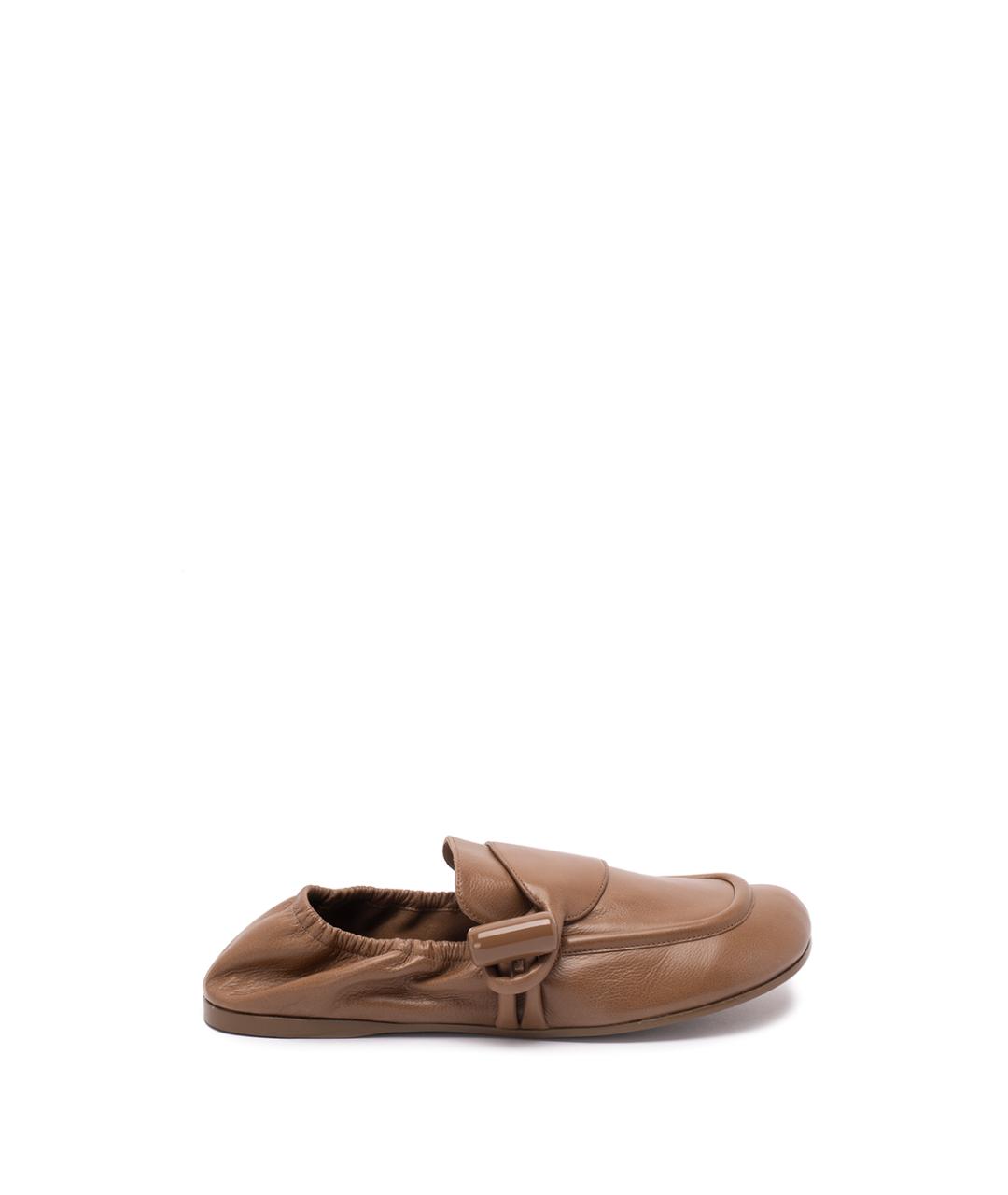 LOEWE Бежевые кожаные лоферы, фото 6