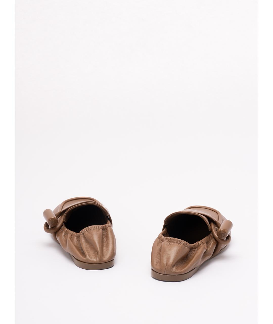 LOEWE Бежевые кожаные лоферы, фото 3