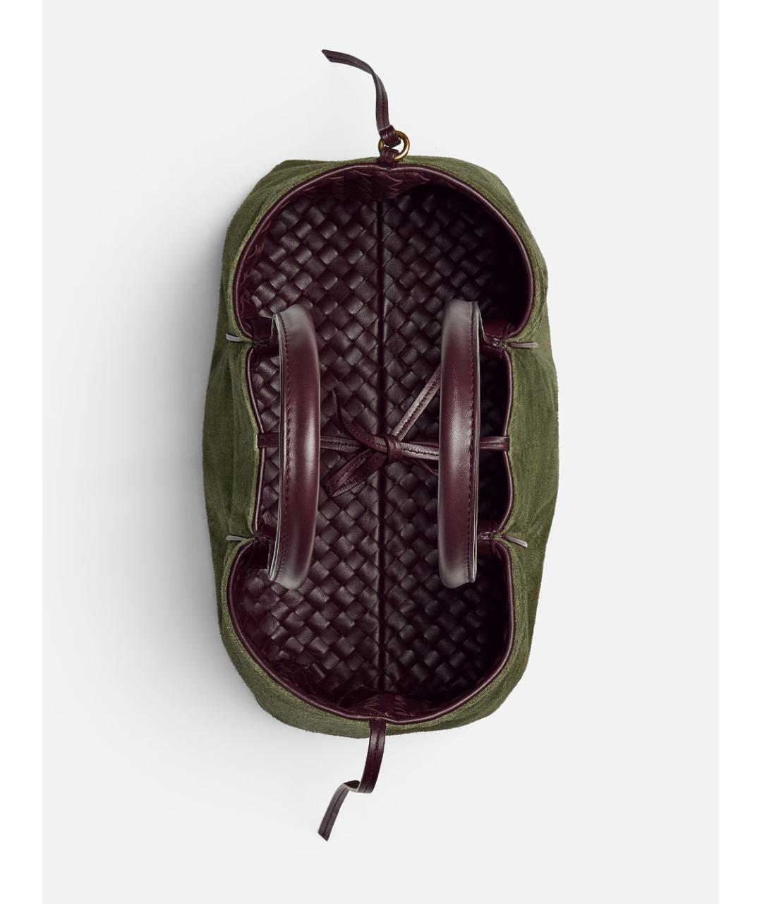 BOTTEGA VENETA Бордовая кожаная сумка тоут, фото 5