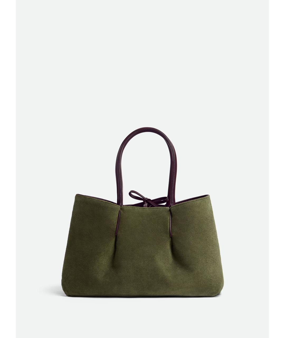 BOTTEGA VENETA Бордовая кожаная сумка тоут, фото 4