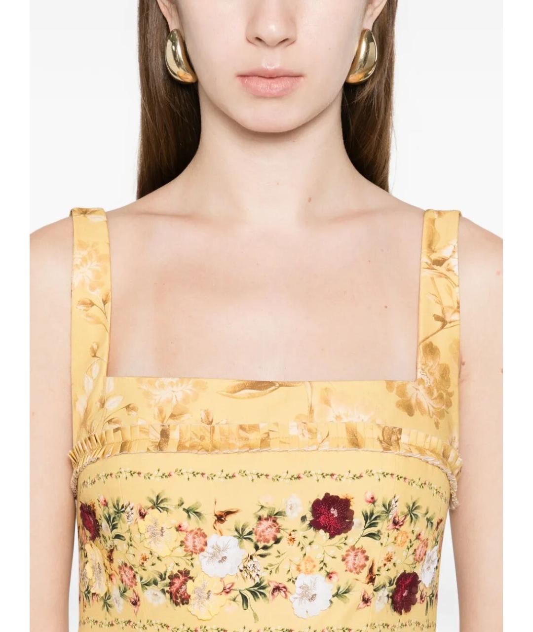 DITA Желтое хлопковое платье, фото 4