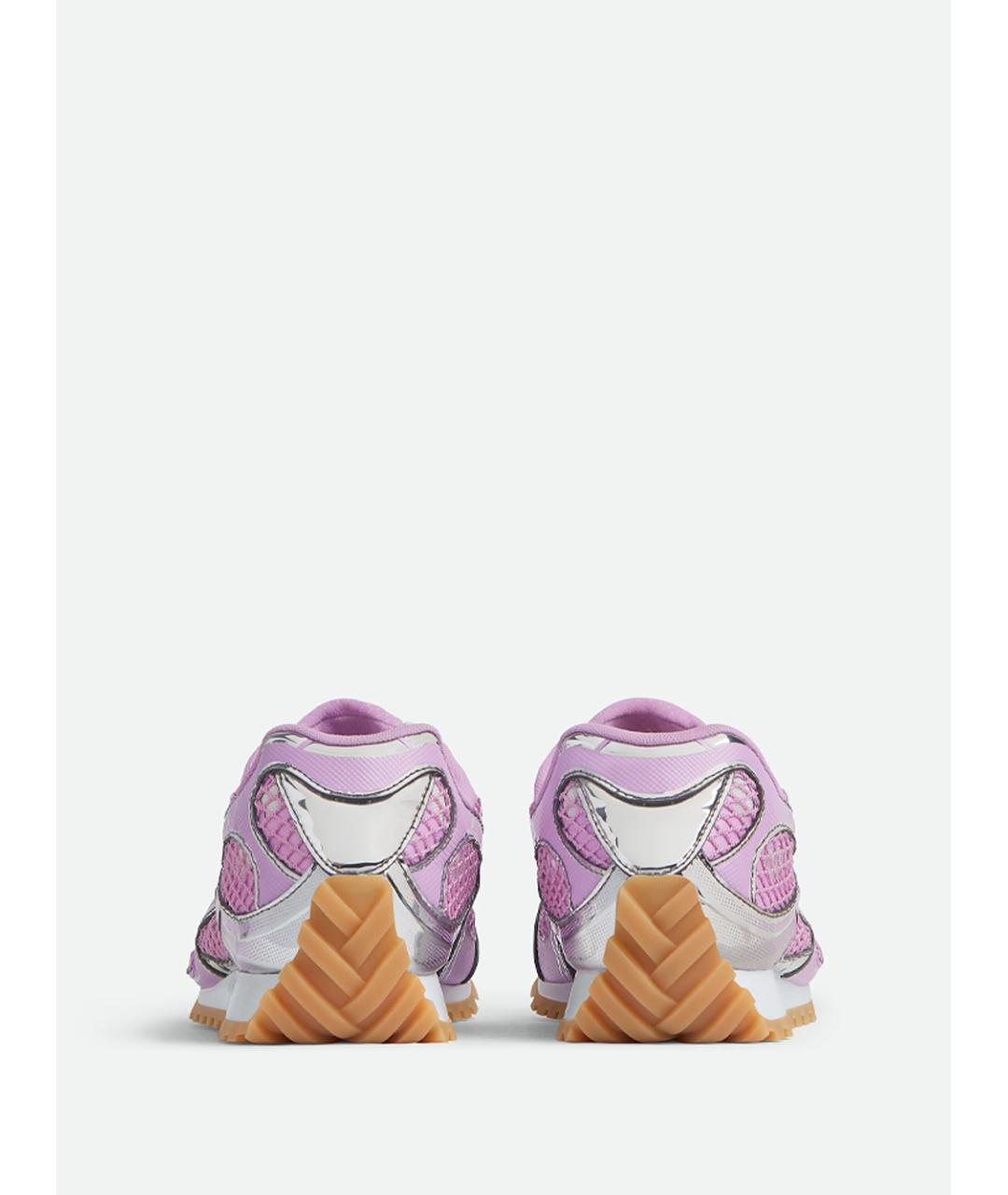 BOTTEGA VENETA Розовые синтетические кроссовки, фото 3