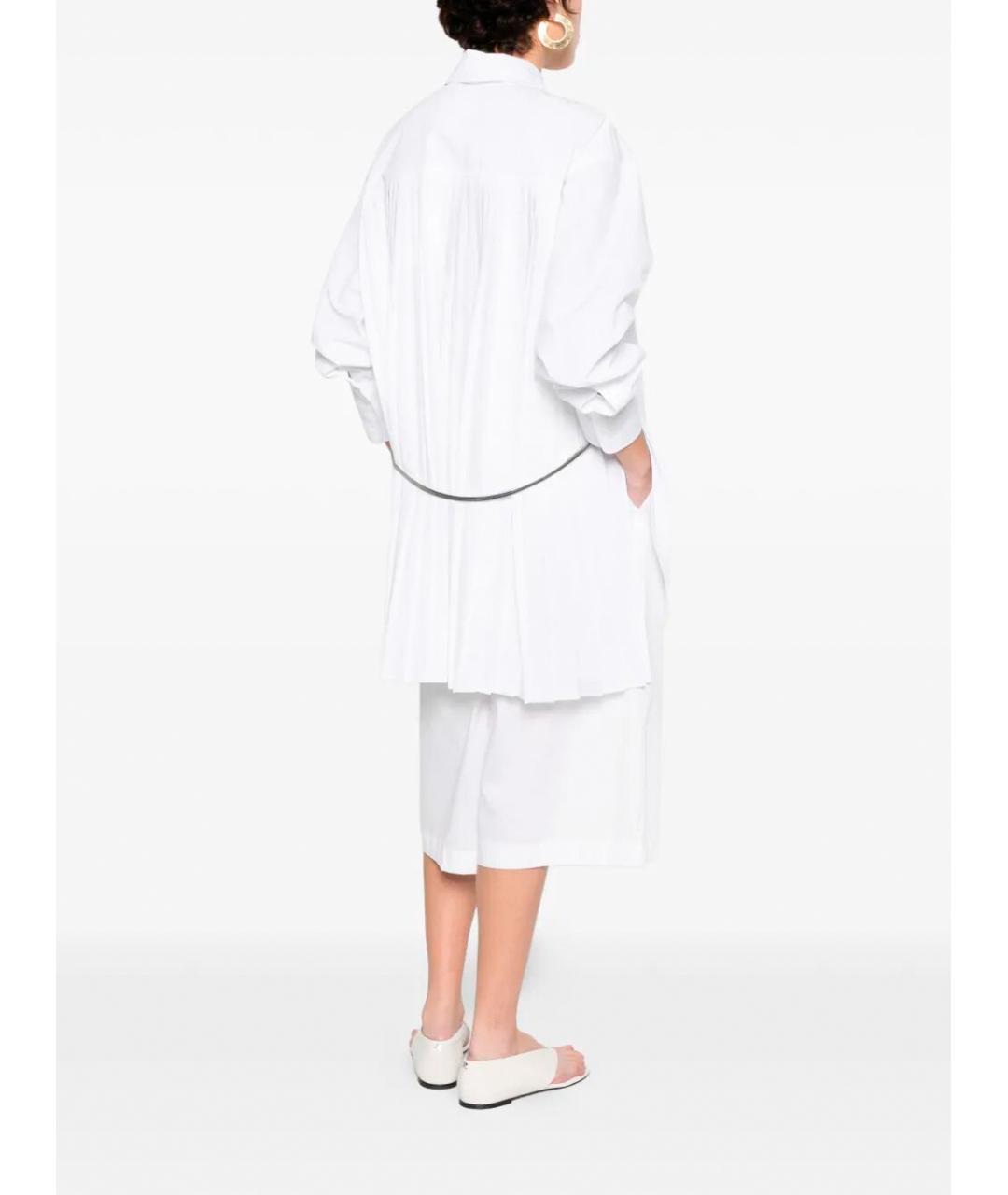 SPORTMAX Белая хлопковая рубашка, фото 5