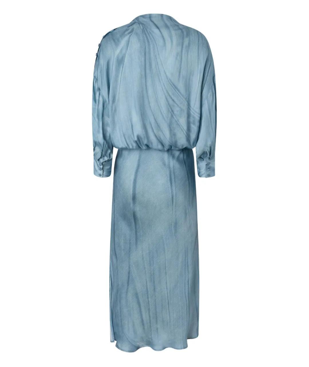 PINKO Голубое вискозное платье, фото 2