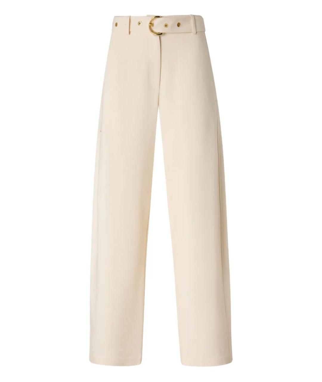 PINKO Бежевые вискозные брюки широкие, фото 1