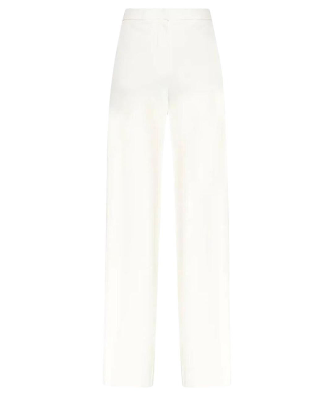 MAX MARA Белые хлопковые прямые брюки, фото 1