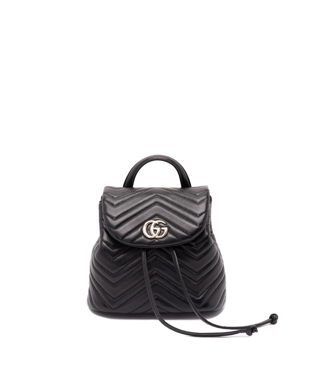 GUCCI Черный кожаный рюкзак, фото 1